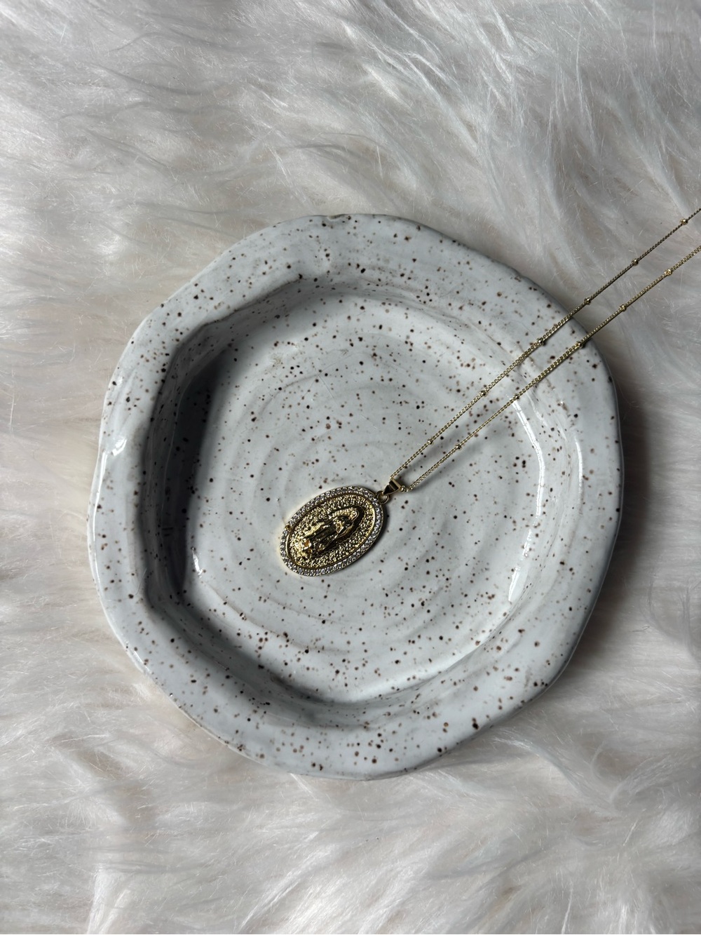 Gold Rosemary Pendant  Necklace